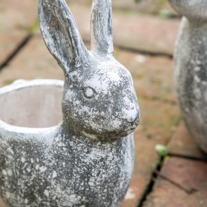 Gallery Direct Bunny Pot Small Distressed White | Shackletons