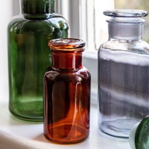 Gallery Direct Apotheca Jar Brown Set of 3 | Shackletons
