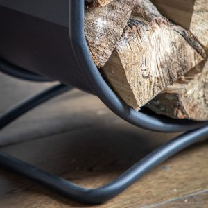 Gallery Direct Bronte Log Basket Black | Shackletons