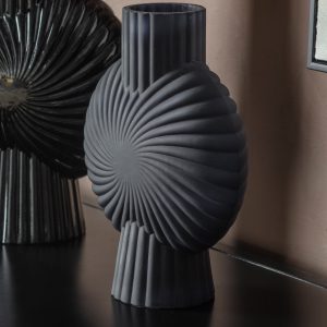 Gallery Direct Cassis Vase Frosted Black Small | Shackletons