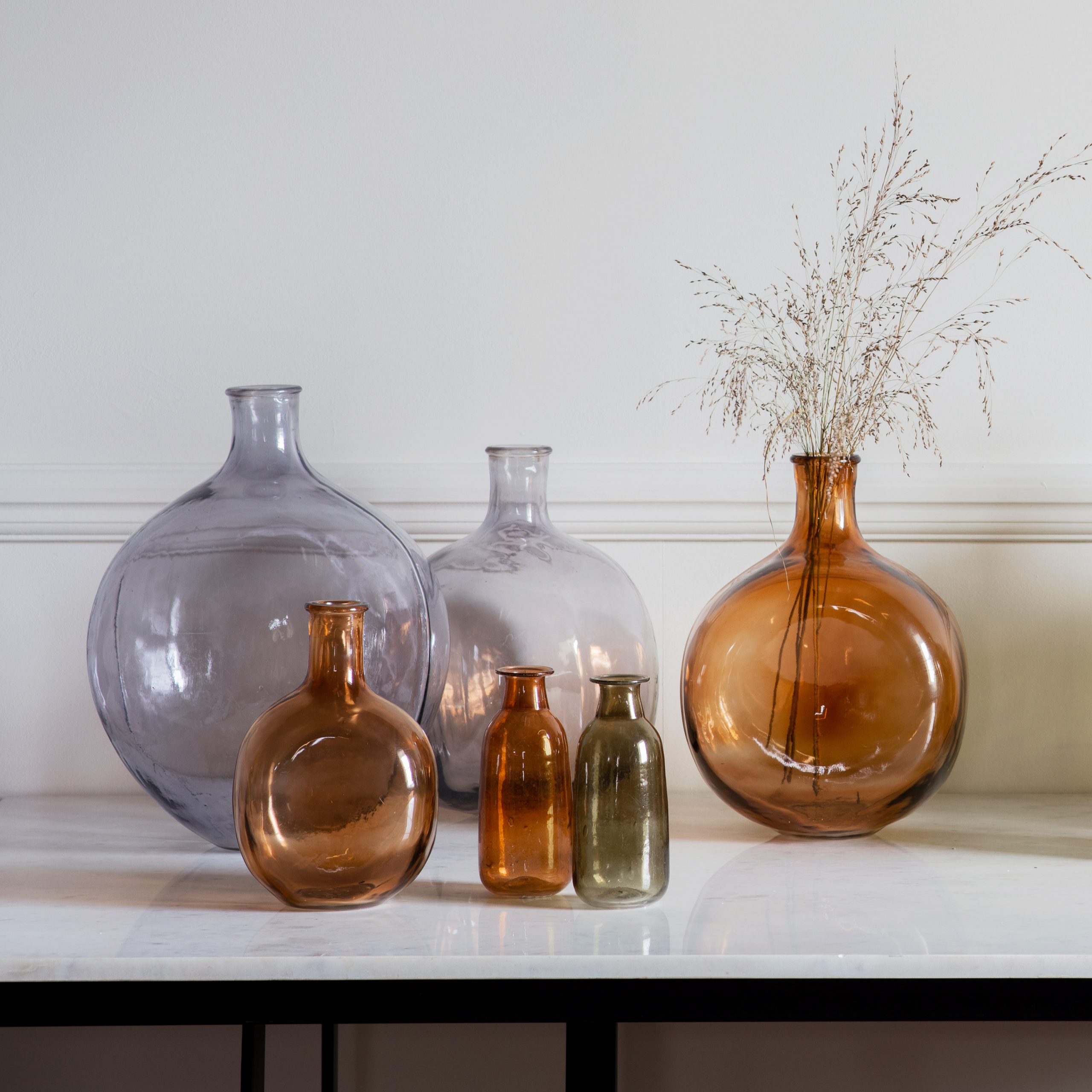 Gallery Direct Burwell Bottle Vase Grey