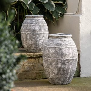 Gallery Direct Zante Vase Small Antique Grey | Shackletons