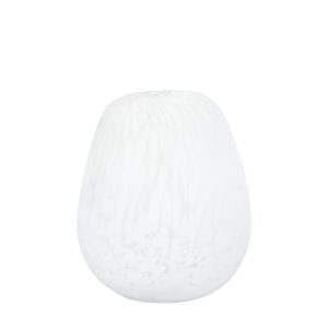 Gallery Direct Linni Vase Large Frosted White Speck | Shackletons