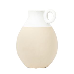 Gallery Direct Tinos Pitcher Vase Large White Natural | Shackletons