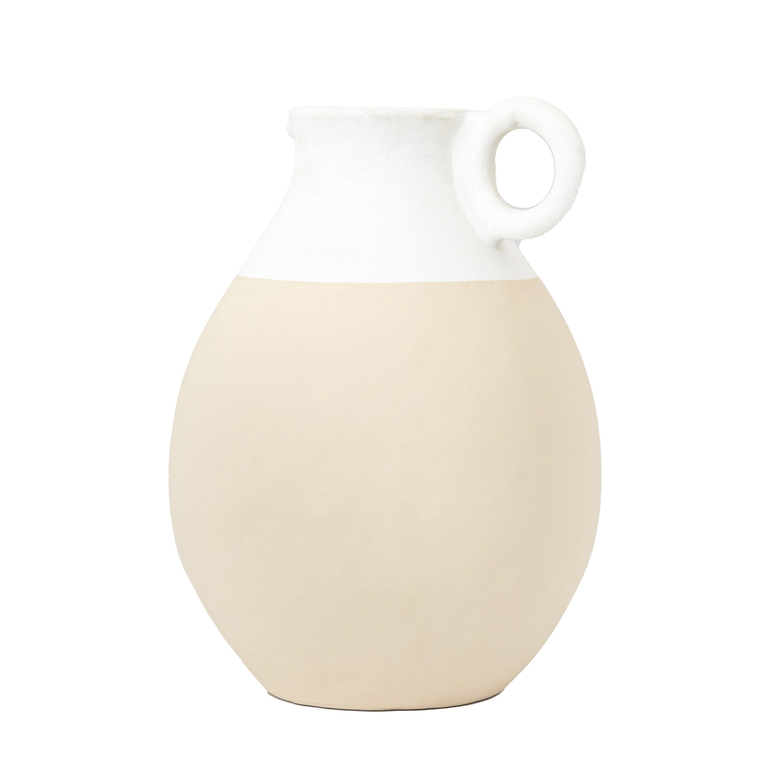 Gallery Direct Tinos Pitcher Vase Large White Natural