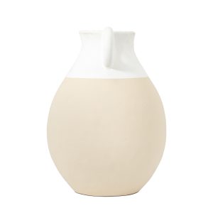 Gallery Direct Tinos Pitcher Vase Large White Natural | Shackletons