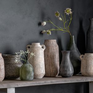 Gallery Direct Sgraffito Vase Tall Black | Shackletons