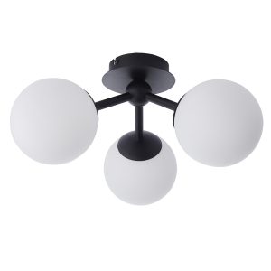 Gallery Direct Pulsa Bathroom 3 Ceiling Light Black 175x395mm | Shackletons