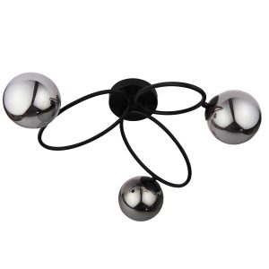 Gallery Direct Ellipse 3 Ceiling Light Black | Shackletons