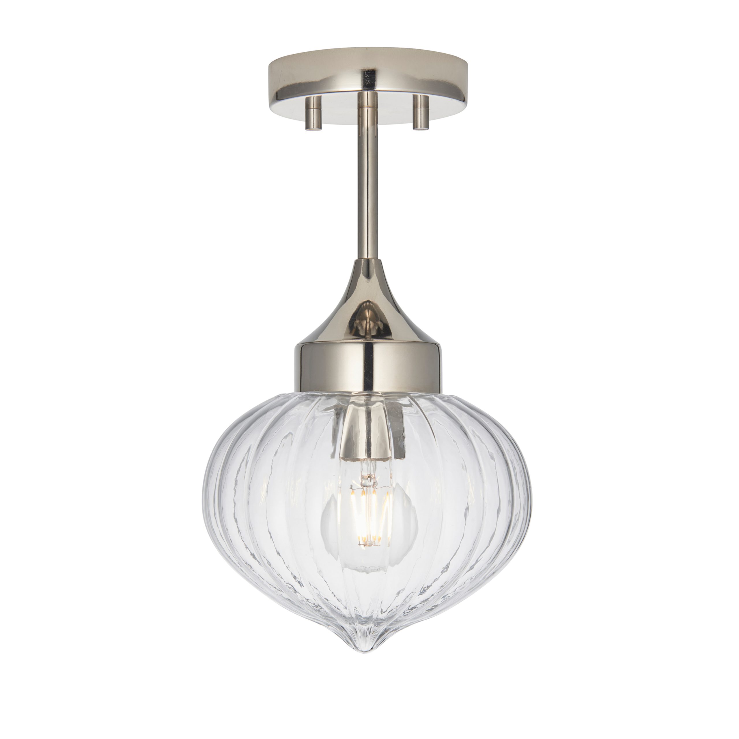 Gallery Direct Addington 1 Ceiling Light Nickel