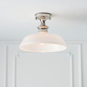 Gallery Direct Barford 1 Ceiling Light NickelOpal | Shackletons