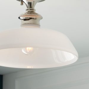 Gallery Direct Barford 1 Ceiling Light NickelOpal | Shackletons