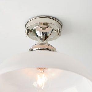 Gallery Direct Barford 1 Ceiling Light NickelOpal | Shackletons