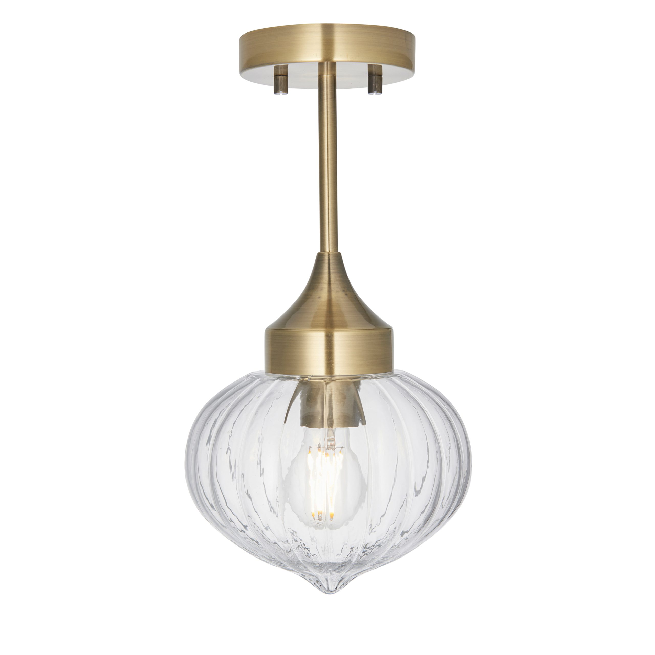 Gallery Direct Addington 1 Ceiling Light Brass