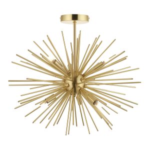 Gallery Direct Orta 6 Ceiling Light Satin Brass | Shackletons