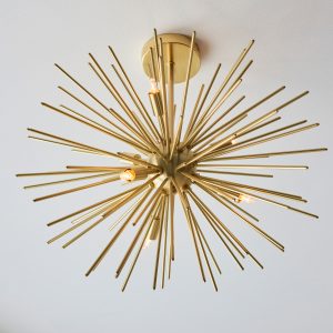 Gallery Direct Orta 6 Ceiling Light Satin Brass | Shackletons
