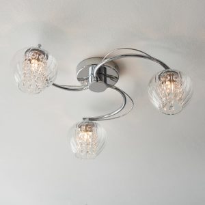 Gallery Direct Mesmer 3 Ceiling Light Chrome | Shackletons
