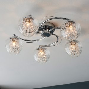 Gallery Direct Mesmer 5 Ceiling Light Chrome | Shackletons