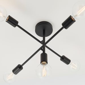 Gallery Direct Studio 5 Ceiling Lamp Black | Shackletons Gallery Direct Studio 5 Ceiling Lamp Black | Shackletons