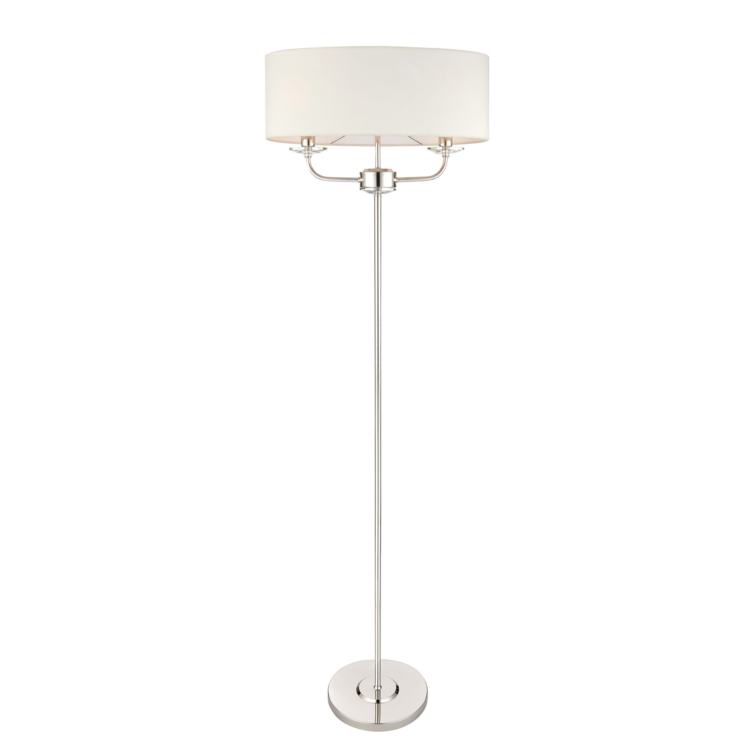 Gallery Direct Nixon Floor Lamp Bright Nickel | Shackletons