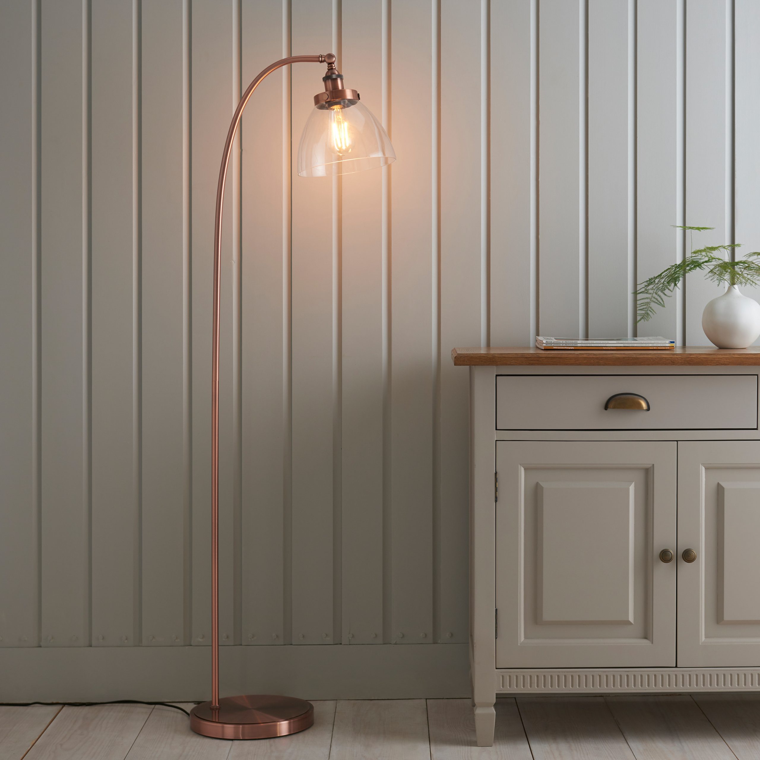 Gallery Direct Hansen Floor Lamp Aged Copper