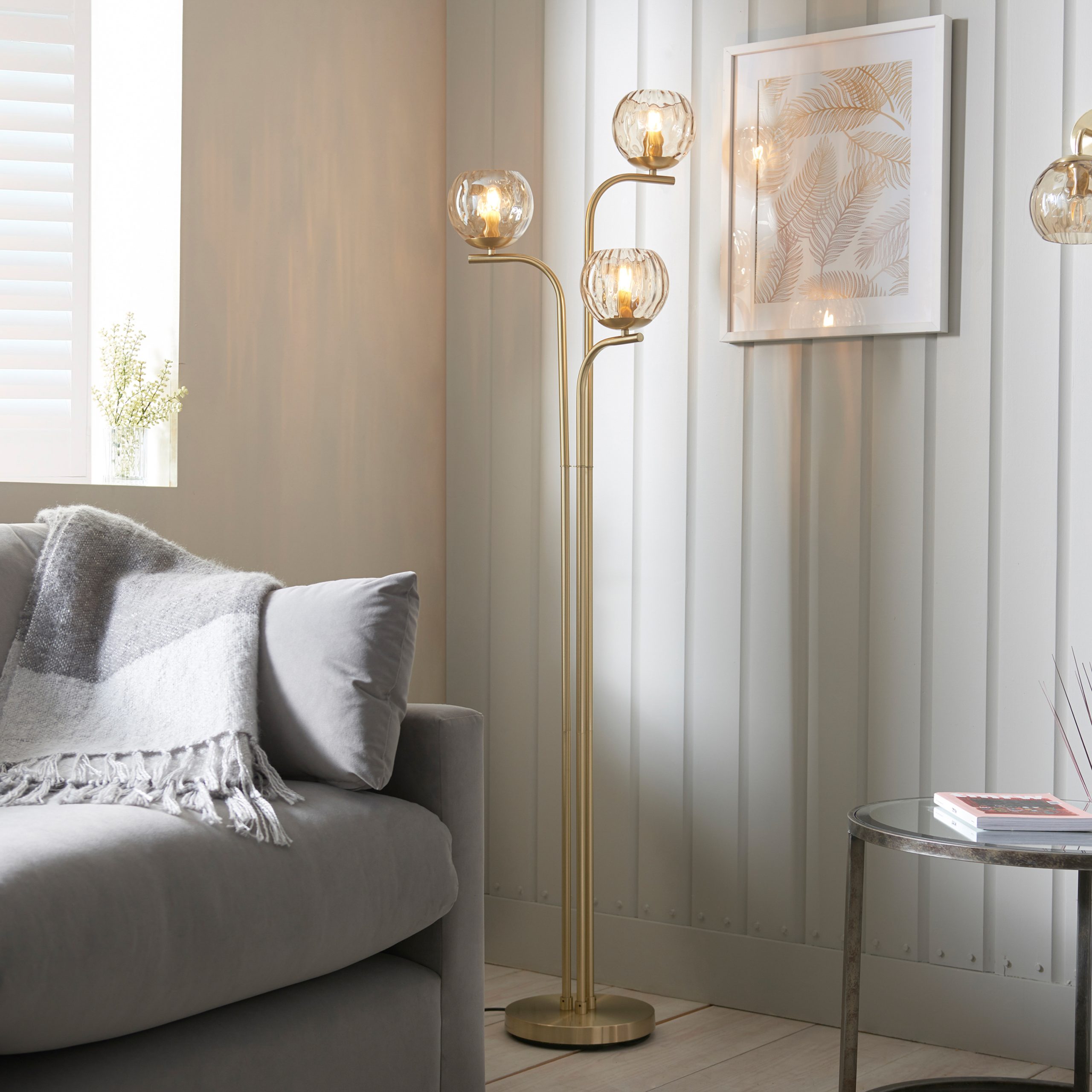 Gallery Direct Dimple 3 Floor Light