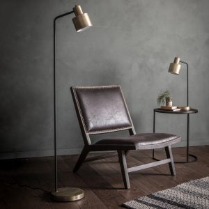 Gallery Direct Mayfield Floor Lamp Brass  Black | Shackletons