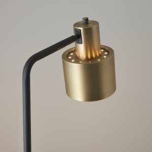Gallery Direct Mayfield Floor Lamp Brass  Black | Shackletons