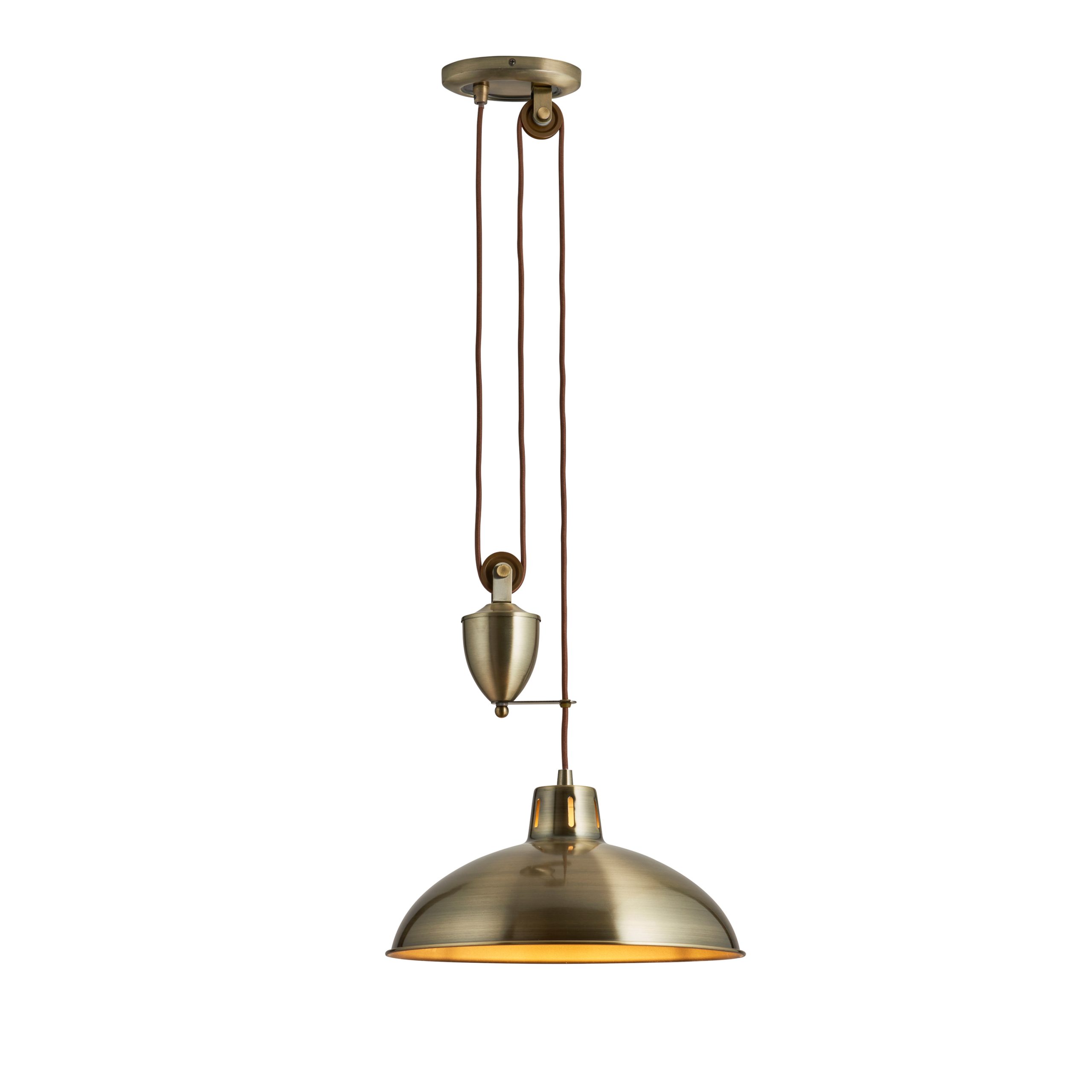 Gallery Direct Polka Pendant Light Antique Brass | Shackletons
