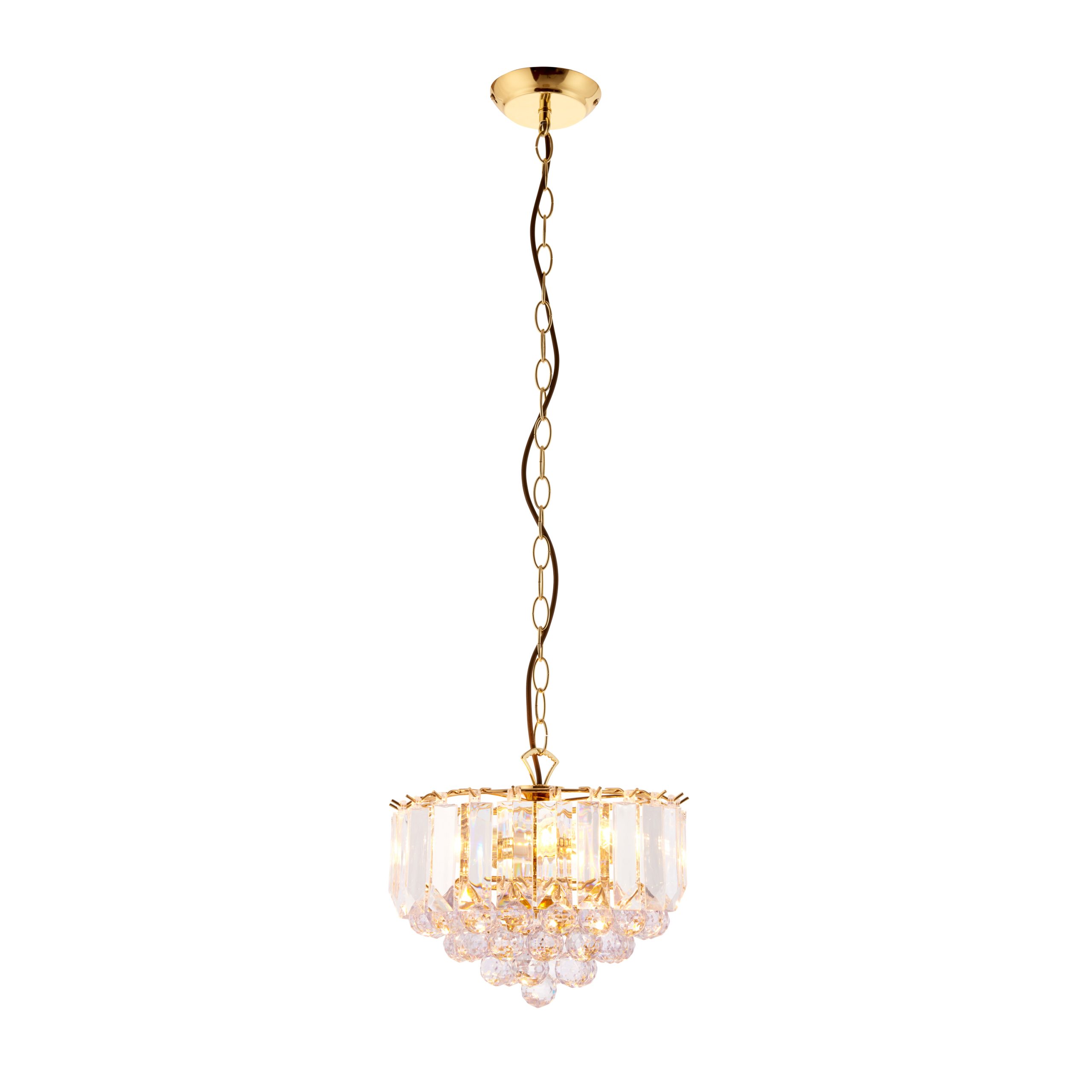 Gallery Direct Fargo 3 Pendant Light Brass 305mm | Shackletons