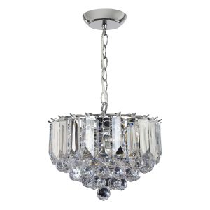 Gallery Direct Fargo 3 Pendant Light Chrome 305mm | Shackletons