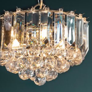 Gallery Direct Fargo 3 Pendant Light Chrome 305mm | Shackletons