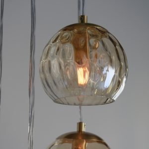Gallery Direct Dimple 5 Pendant Light  Satin Brass | Shackletons
