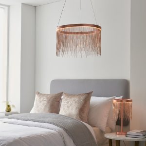 Gallery Direct Zelma 1 Pendant Light Brushed Copper | Shackletons