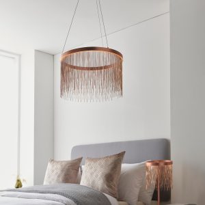 Gallery Direct Zelma 1 Pendant Light Brushed Copper | Shackletons