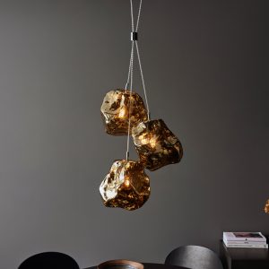 Gallery Direct Rock 3 Pendant Light Bronze | Shackletons