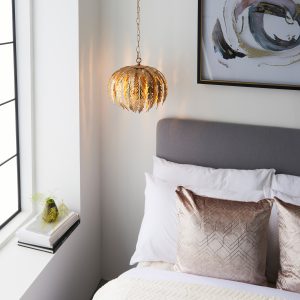 Gallery Direct Delphine 1 Pendant Light Gold Leaf | Shackletons