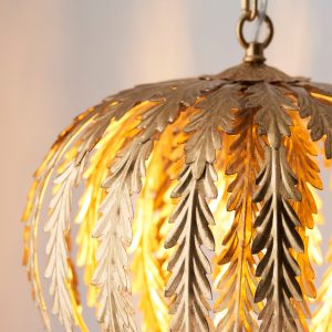 Gallery Direct Delphine 1 Pendant Light Gold Leaf | Shackletons