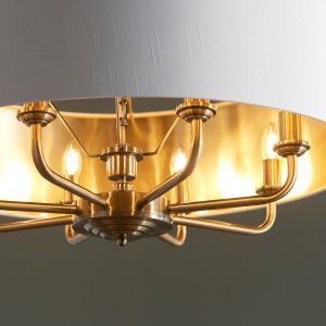 Gallery Direct Highclere 8 Pendant Light Antique Brass 550 1730mm | Shackletons