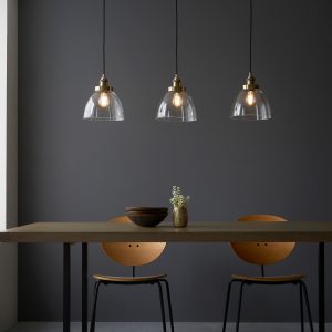 Gallery Direct Hansen 3 Pendant Light Antique Brass | Shackletons