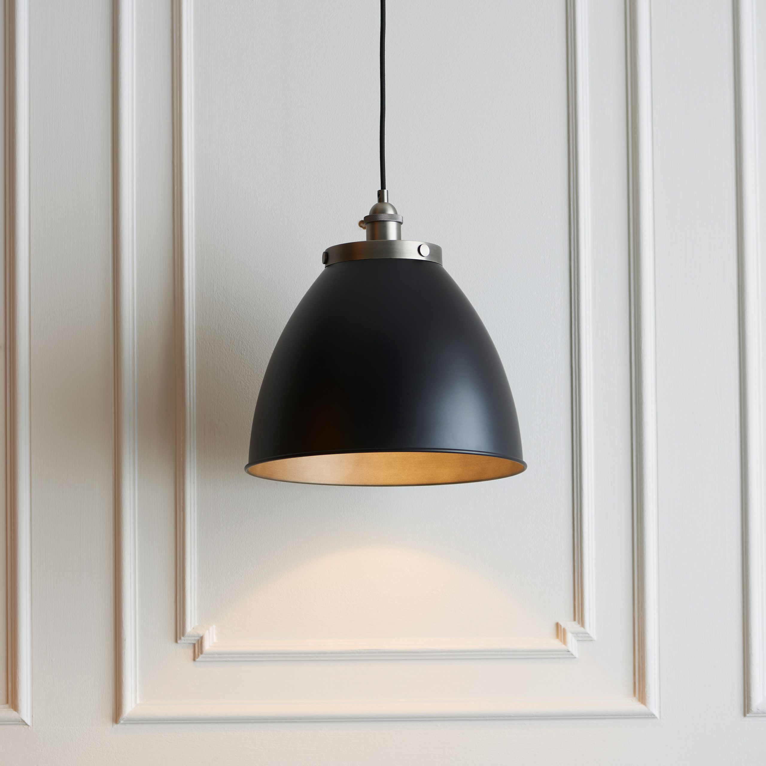 Gallery Direct Franklin Pendant Light Pewter 400x1565mm