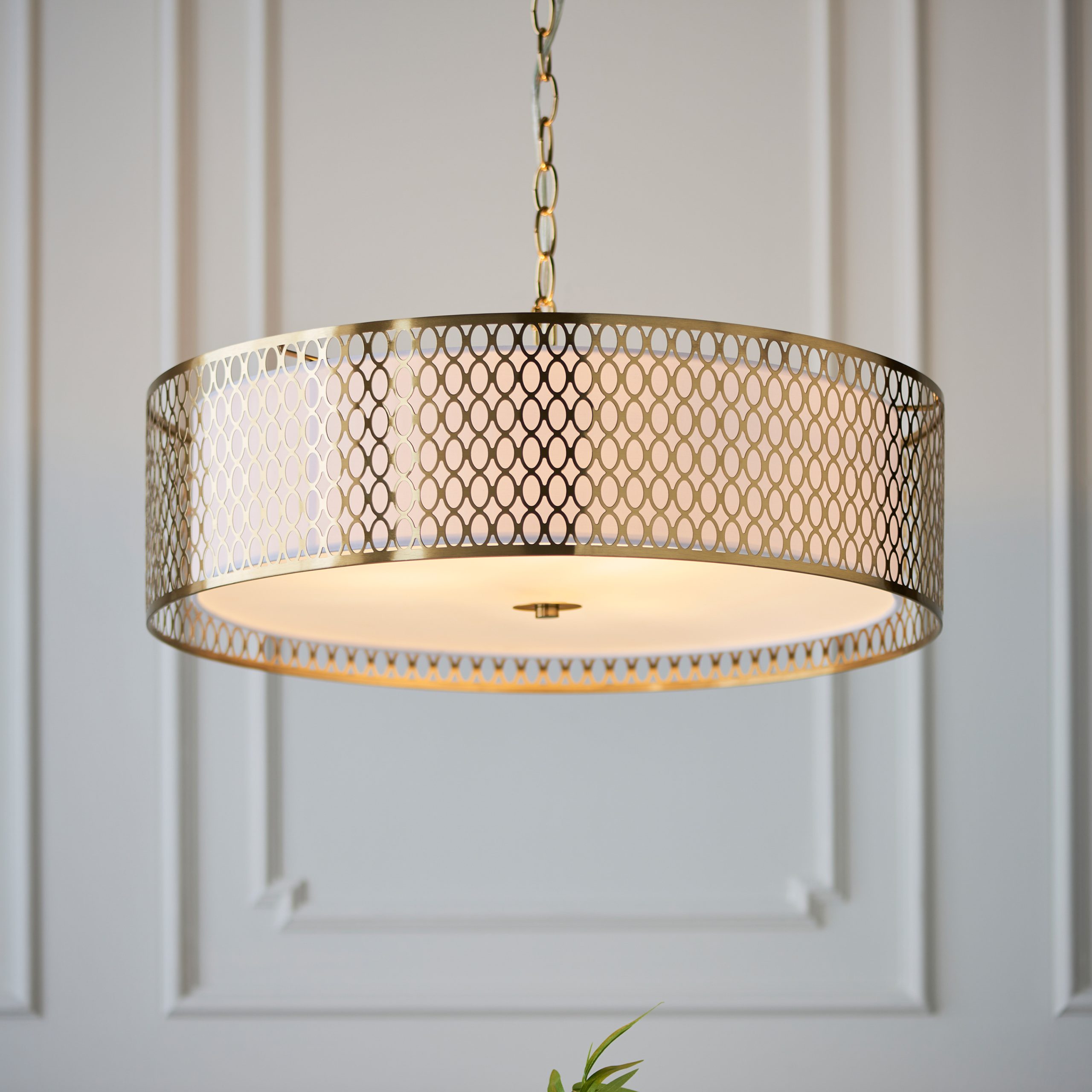Gallery Direct Cordero Pendant Light Gold/White