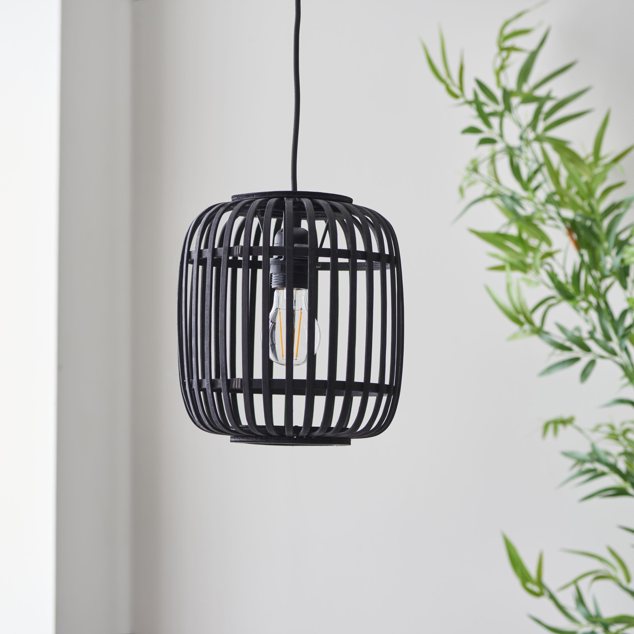 Gallery Direct Mathias 1 Pendant Light Dark Bamboo