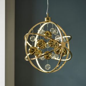 Gallery Direct Muni Pendant Light Gold 715 1980mm | Shackletons