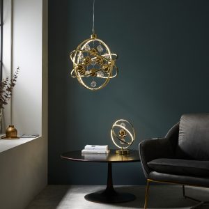 Gallery Direct Muni Pendant Light Gold 715 1980mm | Shackletons
