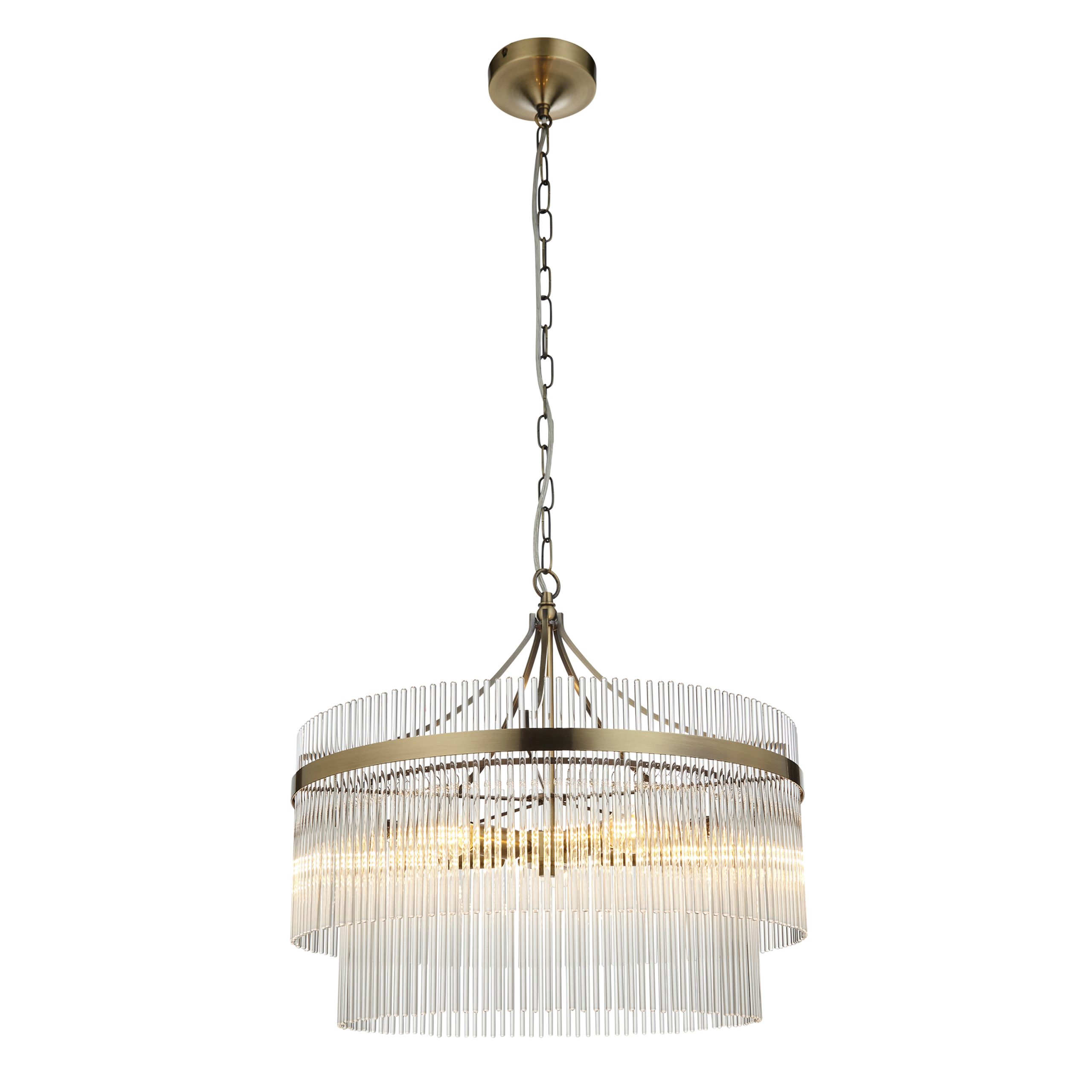 Gallery Direct Marietta 5 Pendant Light Antique Brass | Shackletons