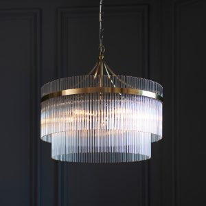 Gallery Direct Marietta 5 Pendant Light Antique Brass | Shackletons