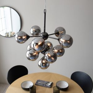 Gallery Direct Oscar 11 Pendant Light Black Chrome | Shackletons