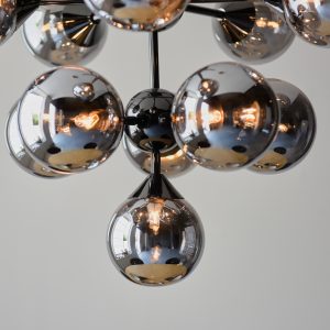 Gallery Direct Oscar 11 Pendant Light Black Chrome | Shackletons