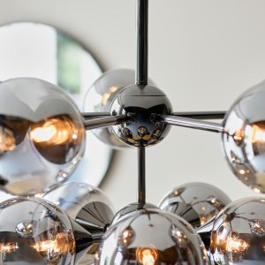 Gallery Direct Oscar 11 Pendant Light Black Chrome | Shackletons